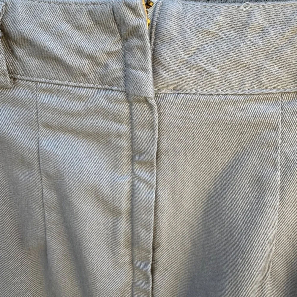 Liz‎ Claiborne Vintage 80s Twee Khaki Preppy V-Yoke Pencil Mini Skirt 2 Cottage